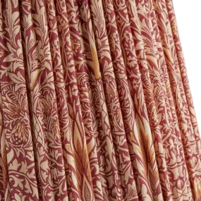 25cm scalloped empire shade in claret & gold silk Snakeshead by Morris & Co.