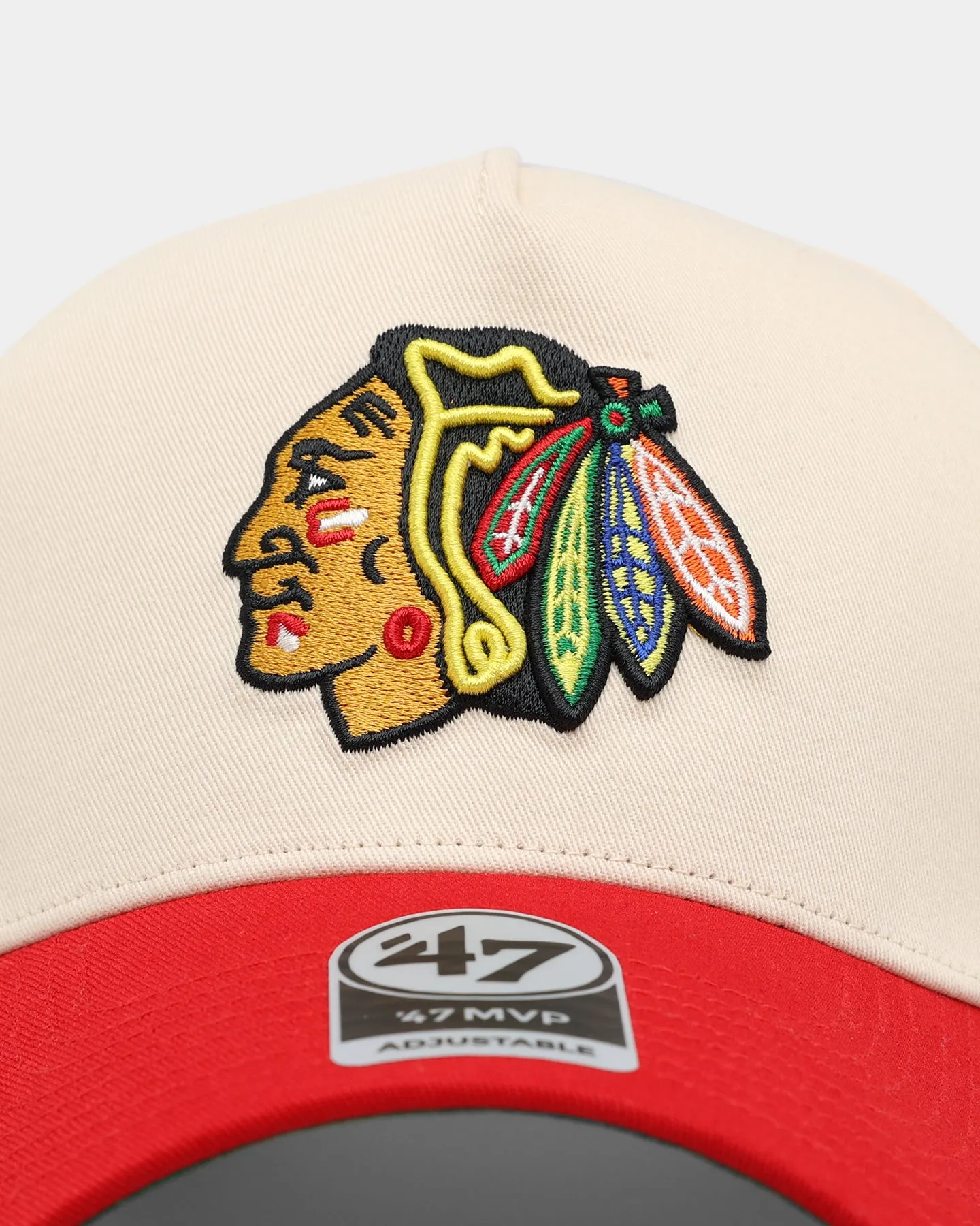 47 Brand Chicago Blackhawks MVP DT Snapback Natural/Red