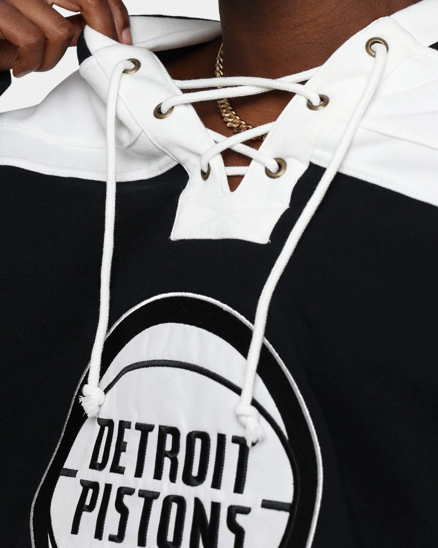 47 Brand Detroit Pistons Superior Lacer Hoodie Jet Black