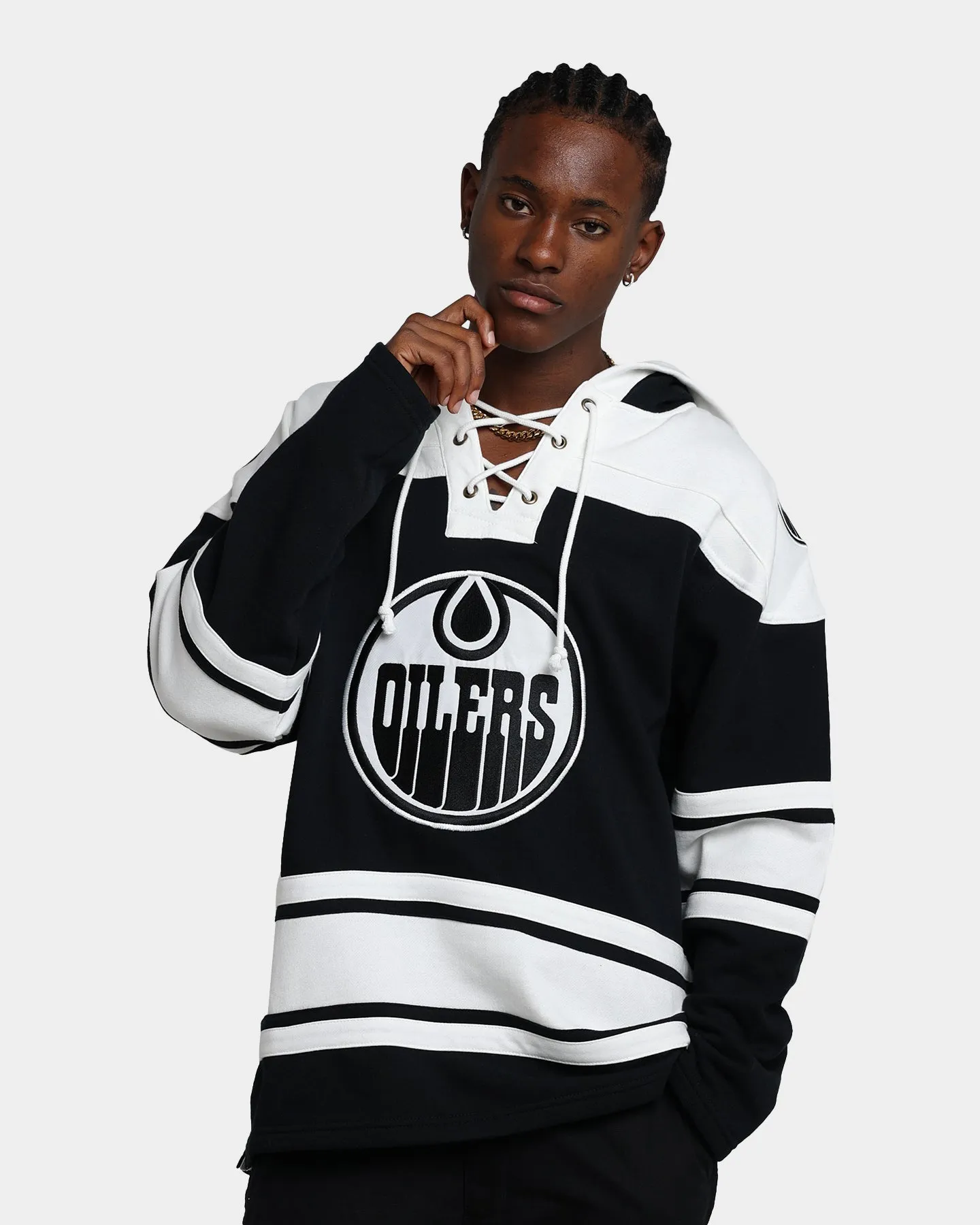 47 Brand Edmonton Oilers Superior Lacer Hoodie Jet Black