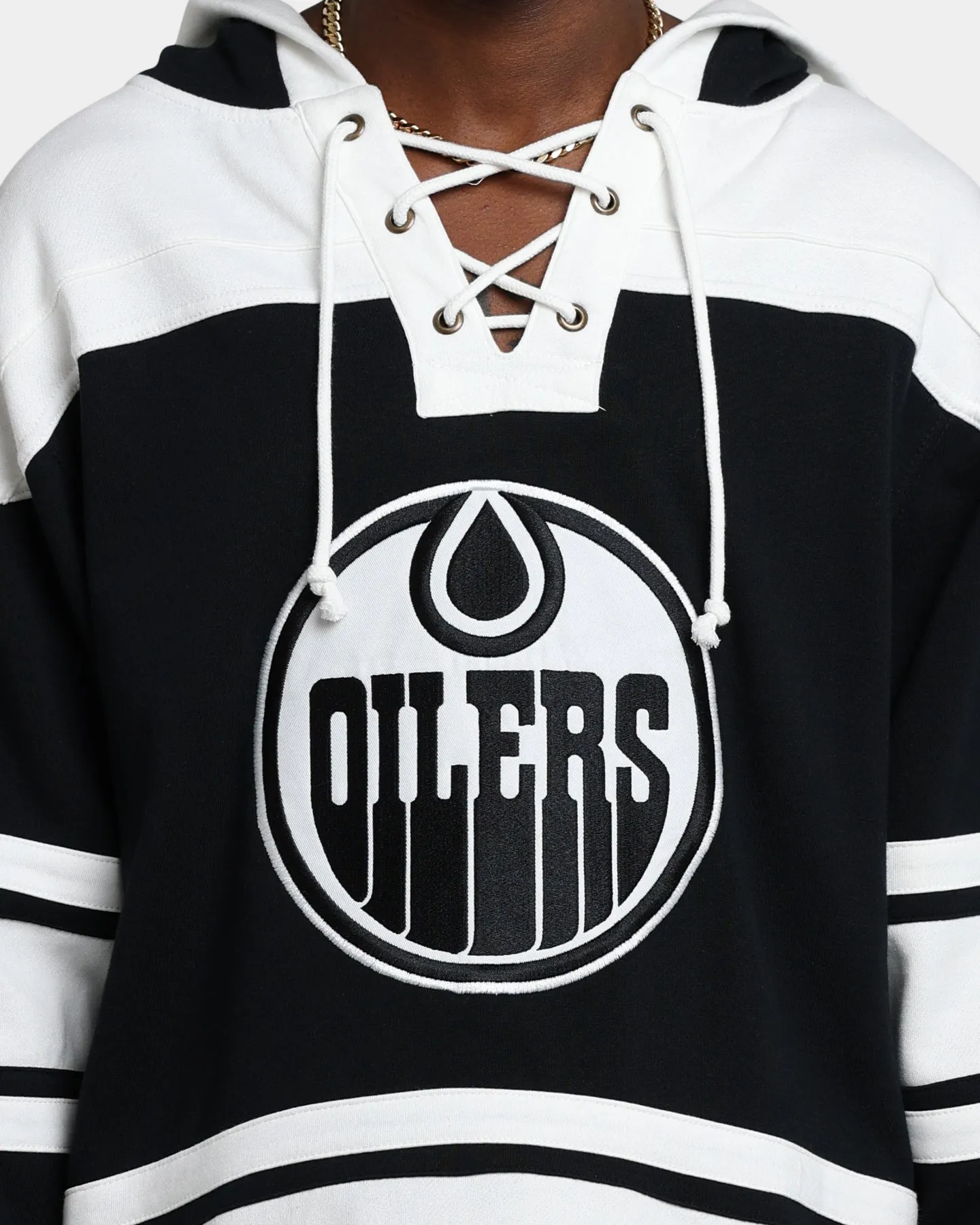 47 Brand Edmonton Oilers Superior Lacer Hoodie Jet Black