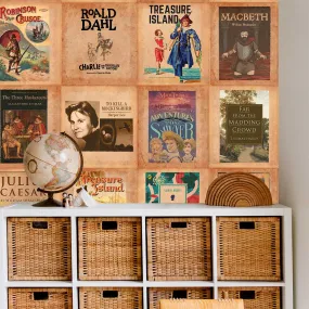 A love of Reading, Vintage Books Wallpaper, Customised