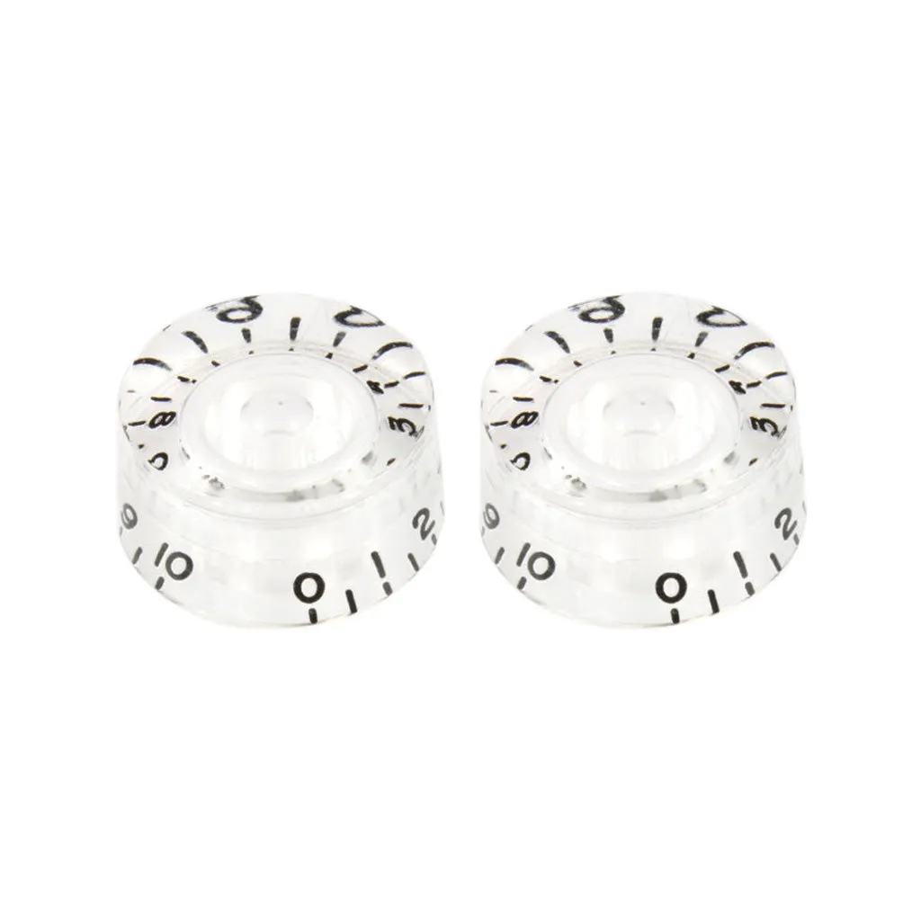 Allparts PK-0130-031 Clear Vintage Style Speed Knobs, Set of 2