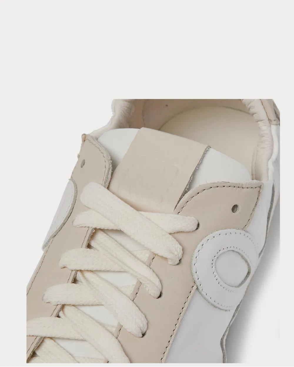 Ballet Leather and Suede-Trimmed Nylon  White low top sneakers