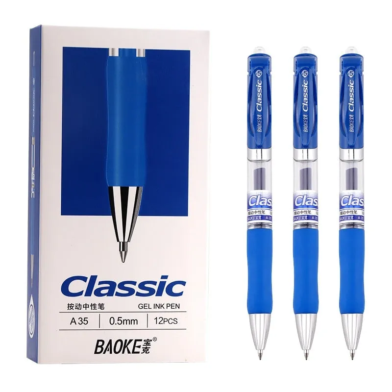 Baoke Classic Gel Ink Pens A35 0.5mm (Pack of 5 Pens)