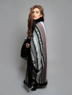 Black Mink Baja Throw