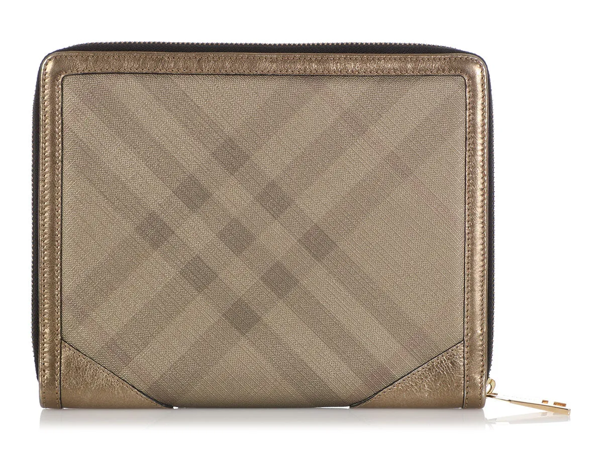 Burberry Gold Check Iconic Tablet Case