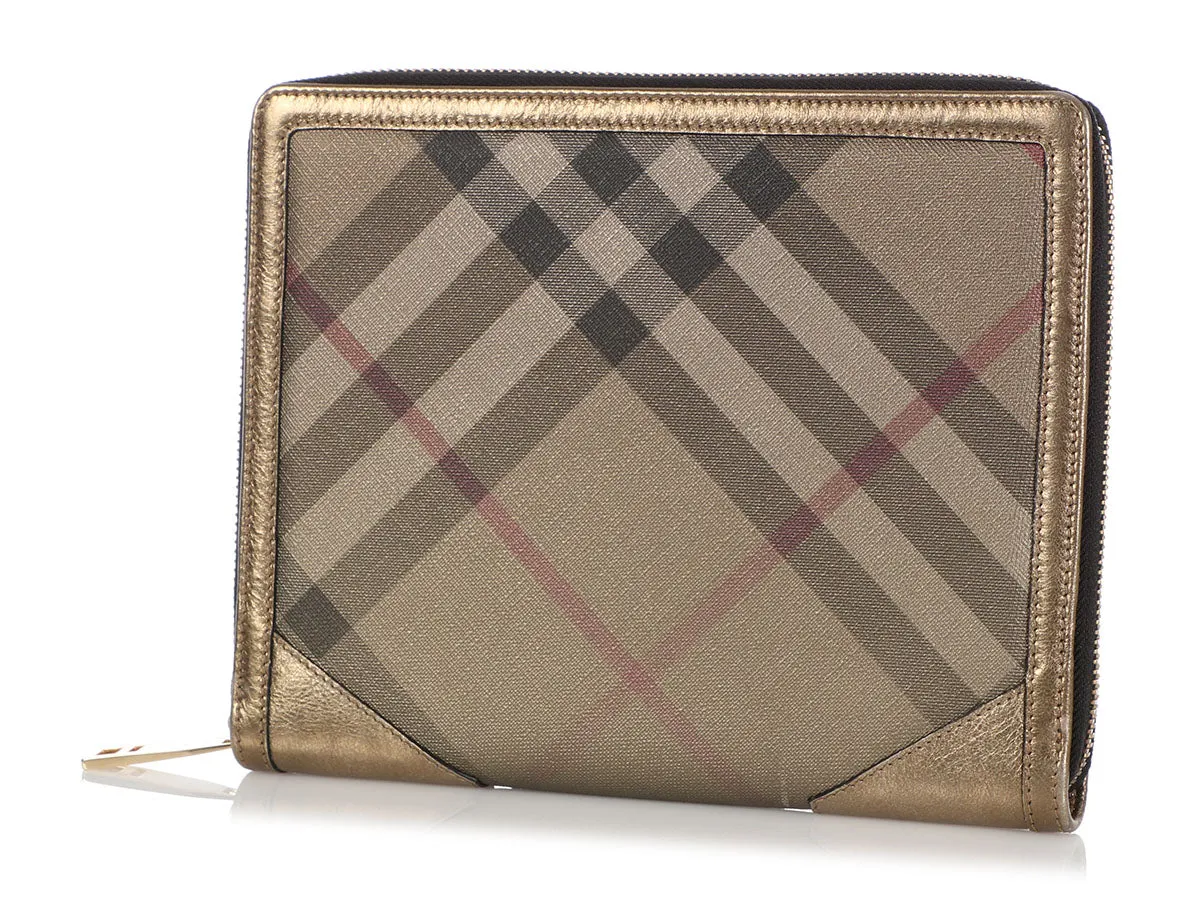 Burberry Gold Check Iconic Tablet Case