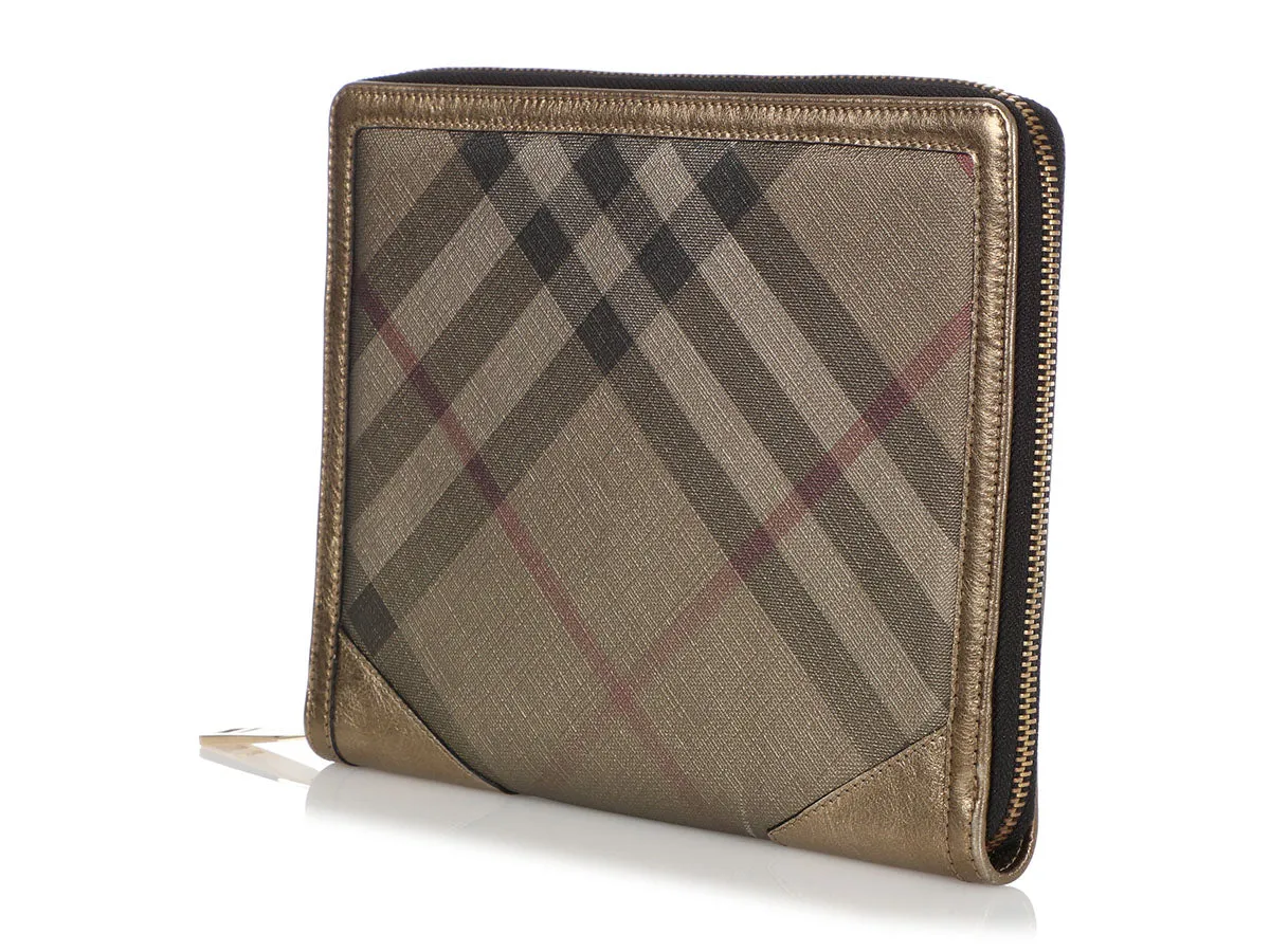 Burberry Gold Check Iconic Tablet Case