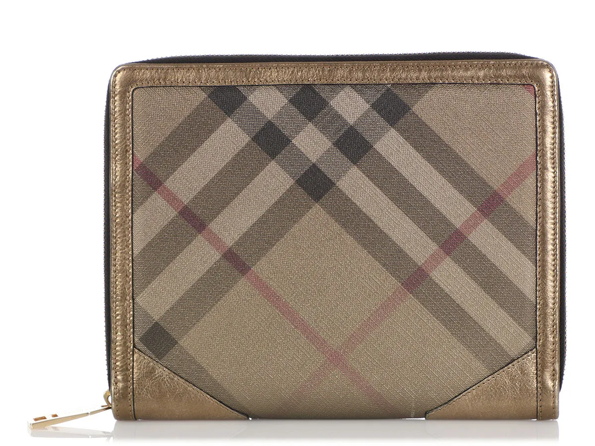 Burberry Gold Check Iconic Tablet Case