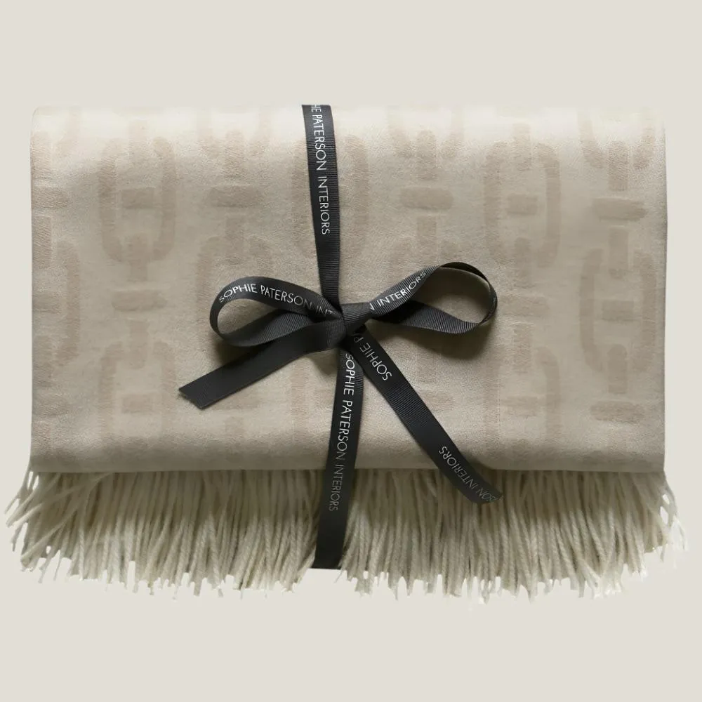 Burlington Latte Merino & Cashmere Throw - Andrew Martin