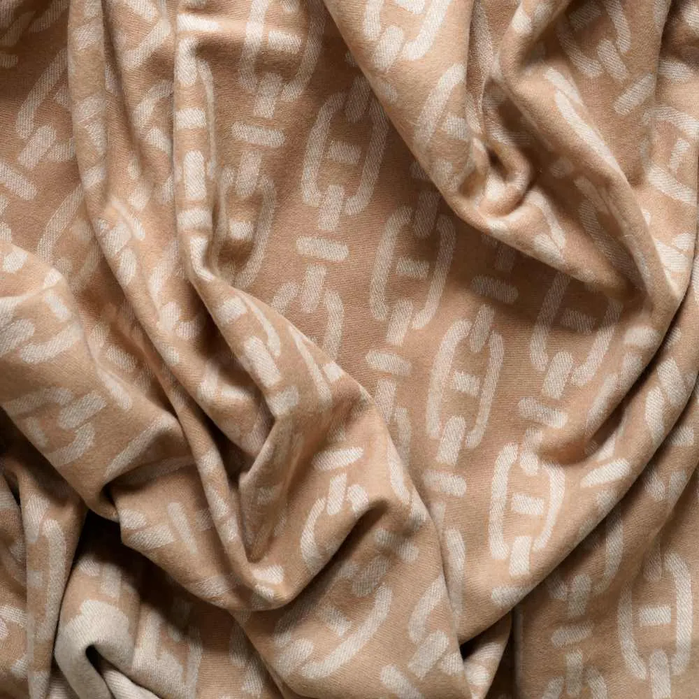 Burlington Tan Merino & Cashmere Throw - Andrew Martin