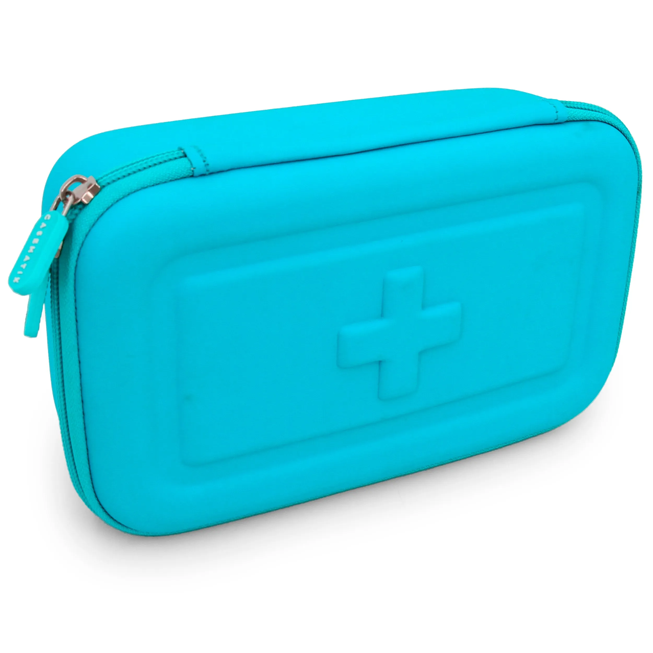 CASEMATIX Travel Case Fits Asthma Inhaler Spacer with Mask Attached, Inhaler Holder Holds Spacer and Accessories, Includes Turquoise Asthma Case Only