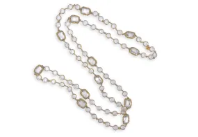 Chanel 1981 Clear Chicklet Long Necklace