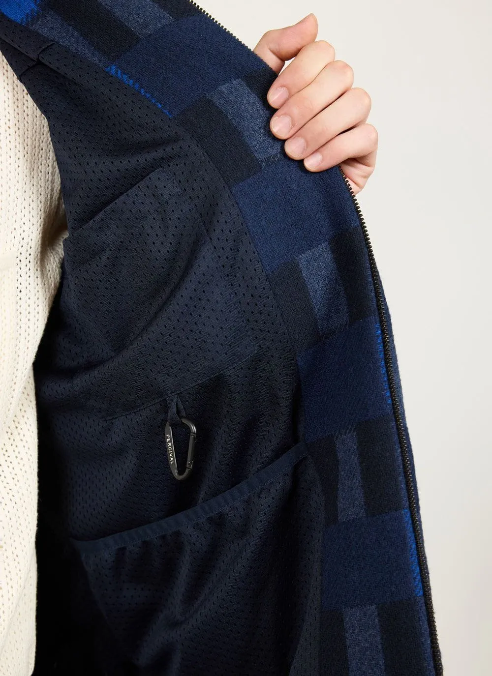 Check Anderson Wool Fleece | Wool | Blue