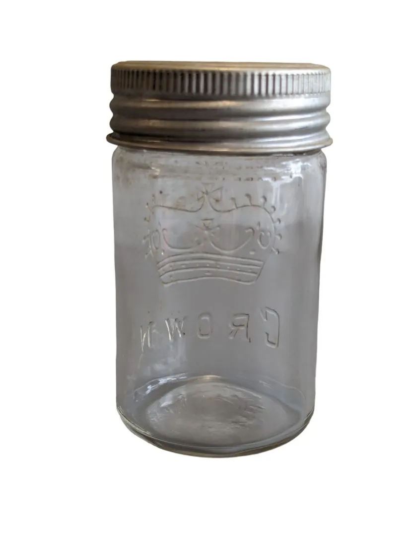 Clear Small Crown Jar