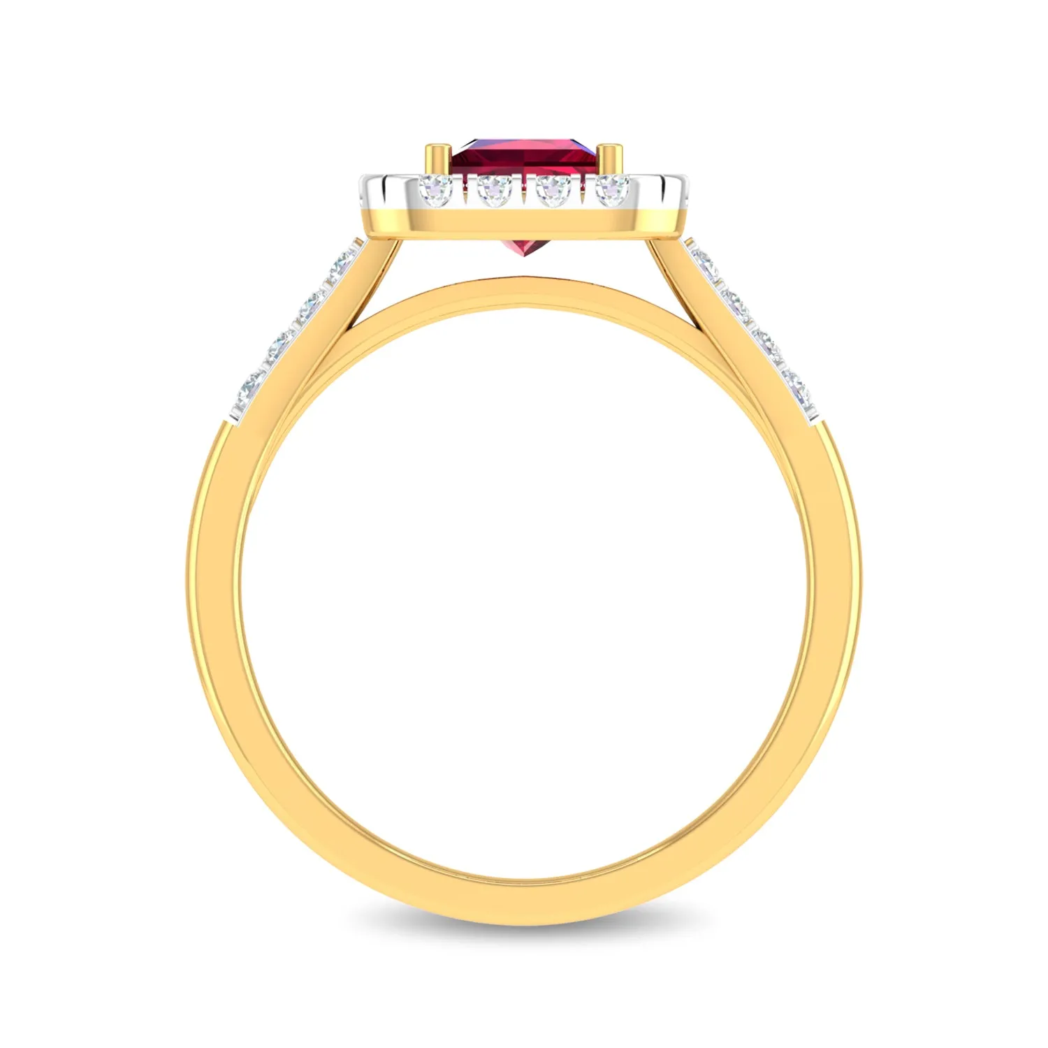 Cushion Ruby Ring