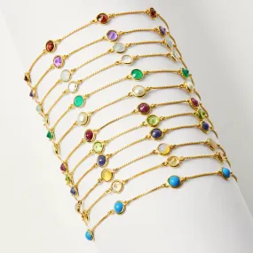 Dainty Semi Precious Stone Bracelet