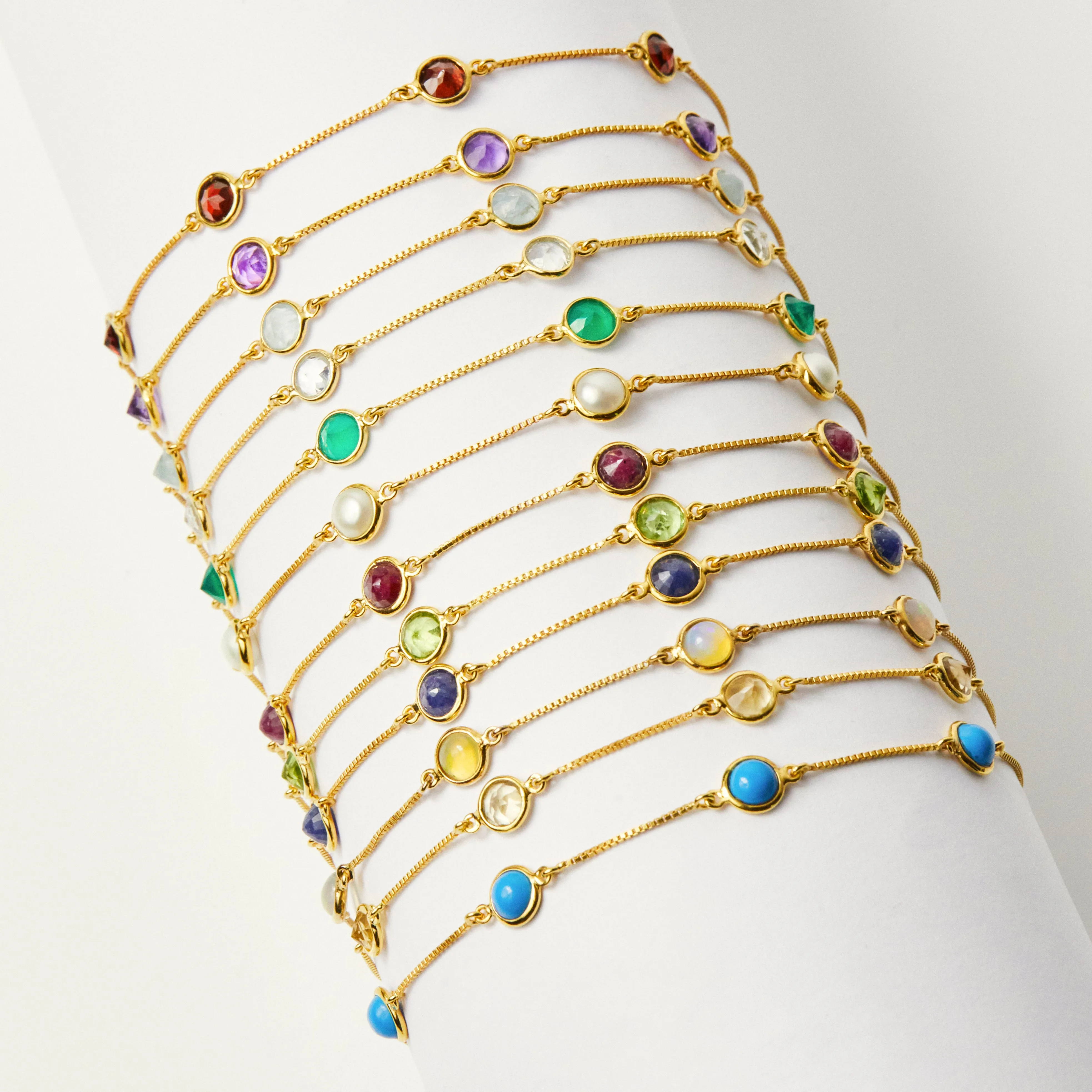 Dainty Semi Precious Stone Bracelet