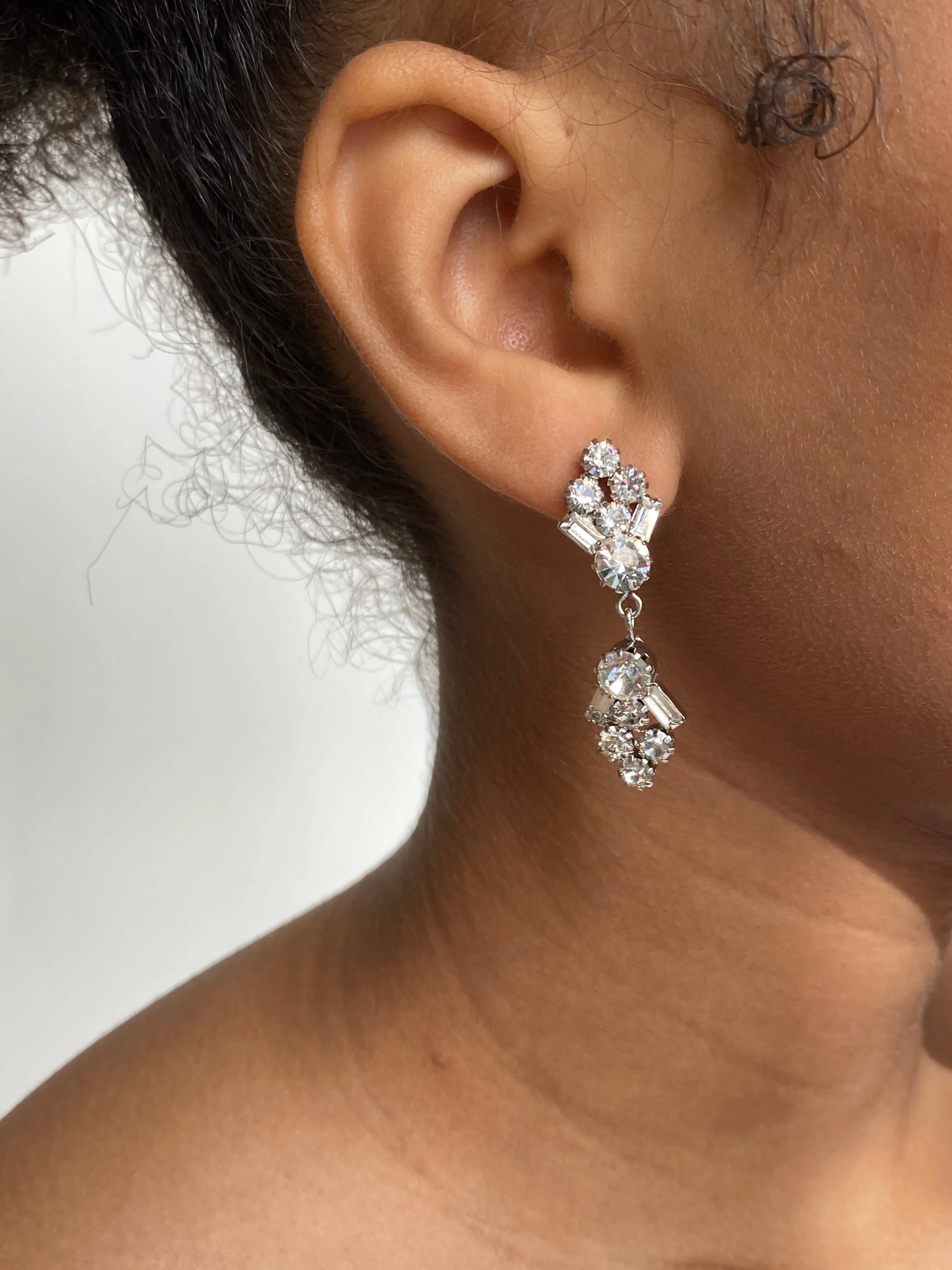 Deco Cluster Drop Earrings