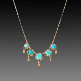 Delicate Turquoise Fringe Necklace