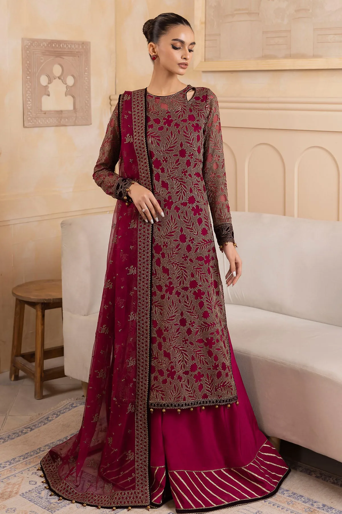 EMBROIDERED CHIFFON UC-3035