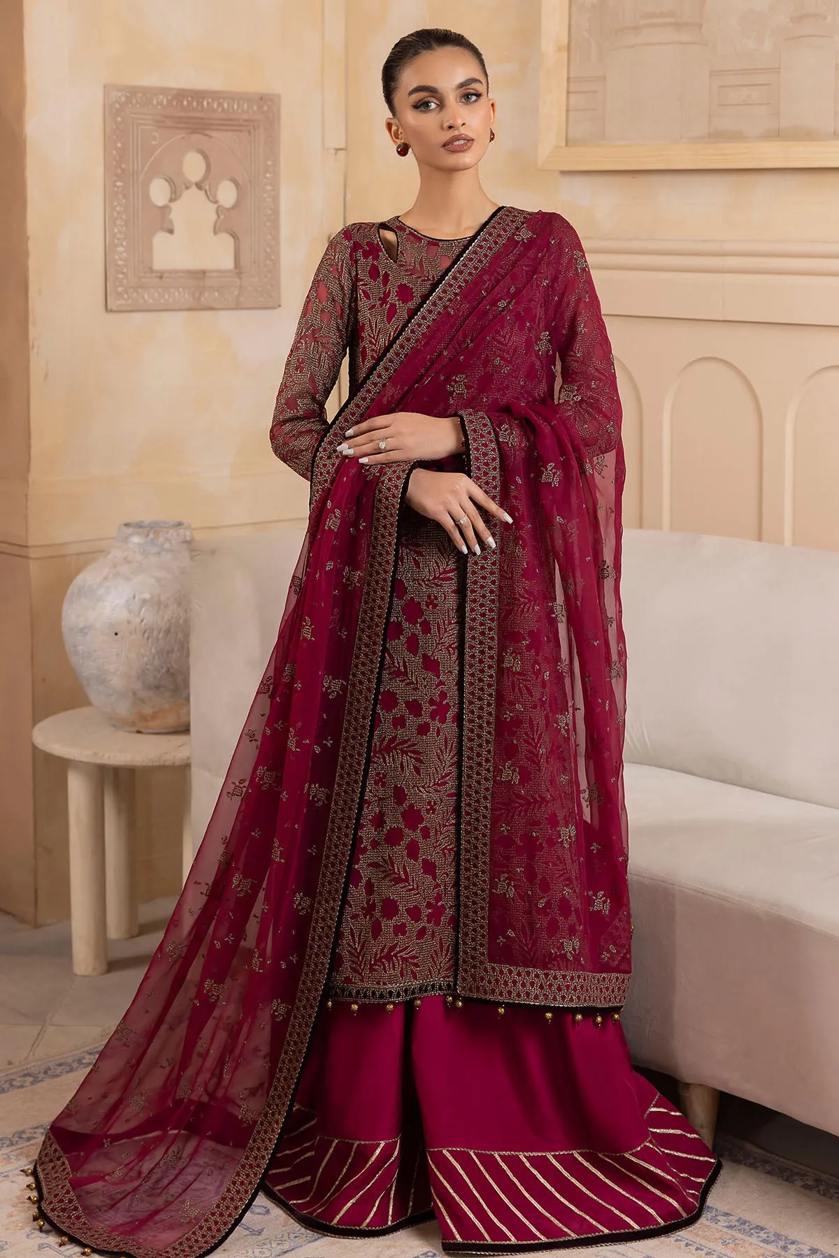 EMBROIDERED CHIFFON UC-3035