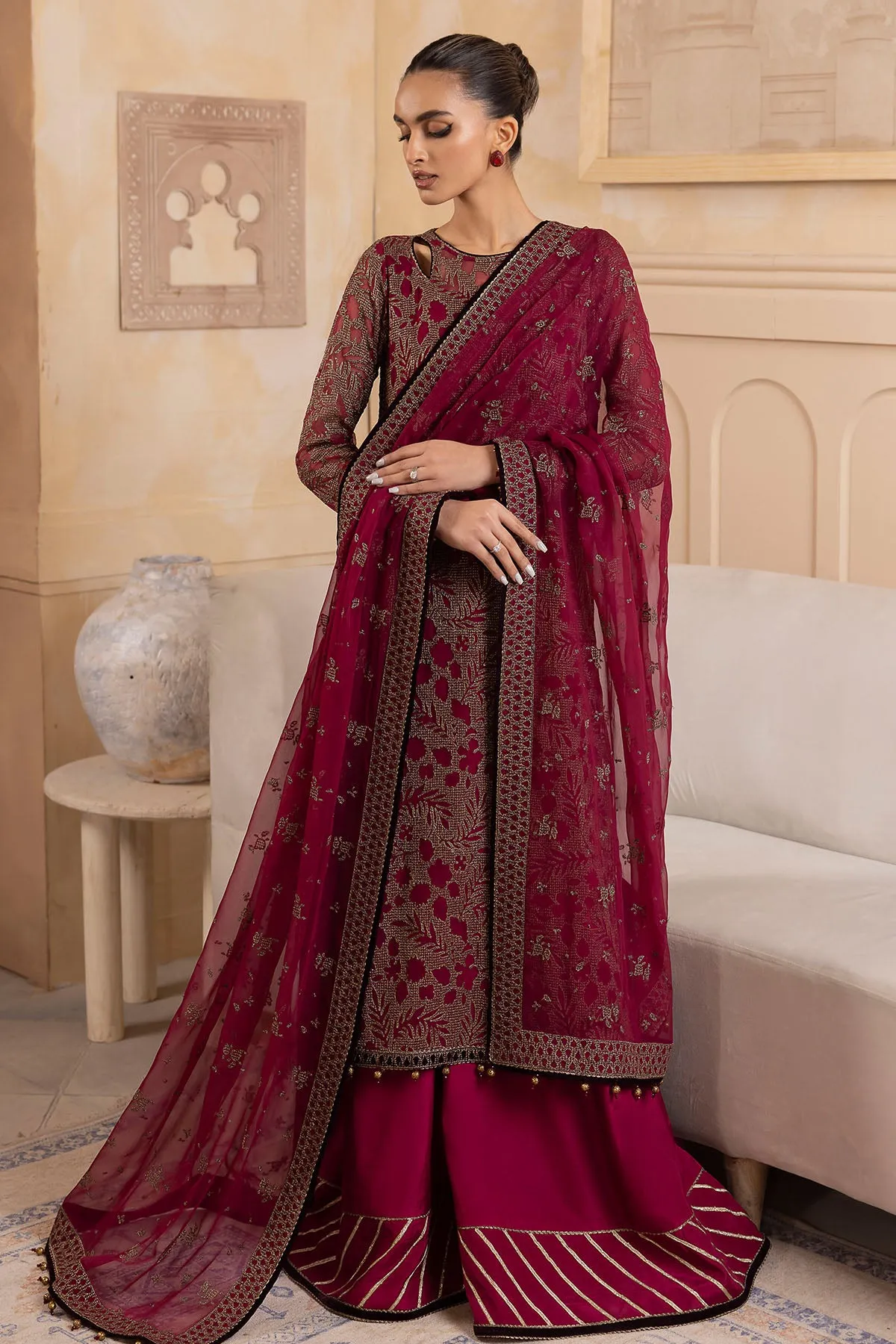 EMBROIDERED CHIFFON UC-3035