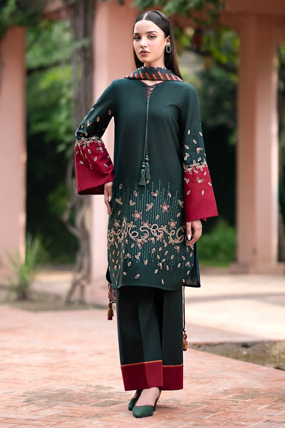 EMBROIDERED KHADDAR UW-0071