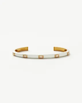 Enamel & Stone Cuff Bracelet