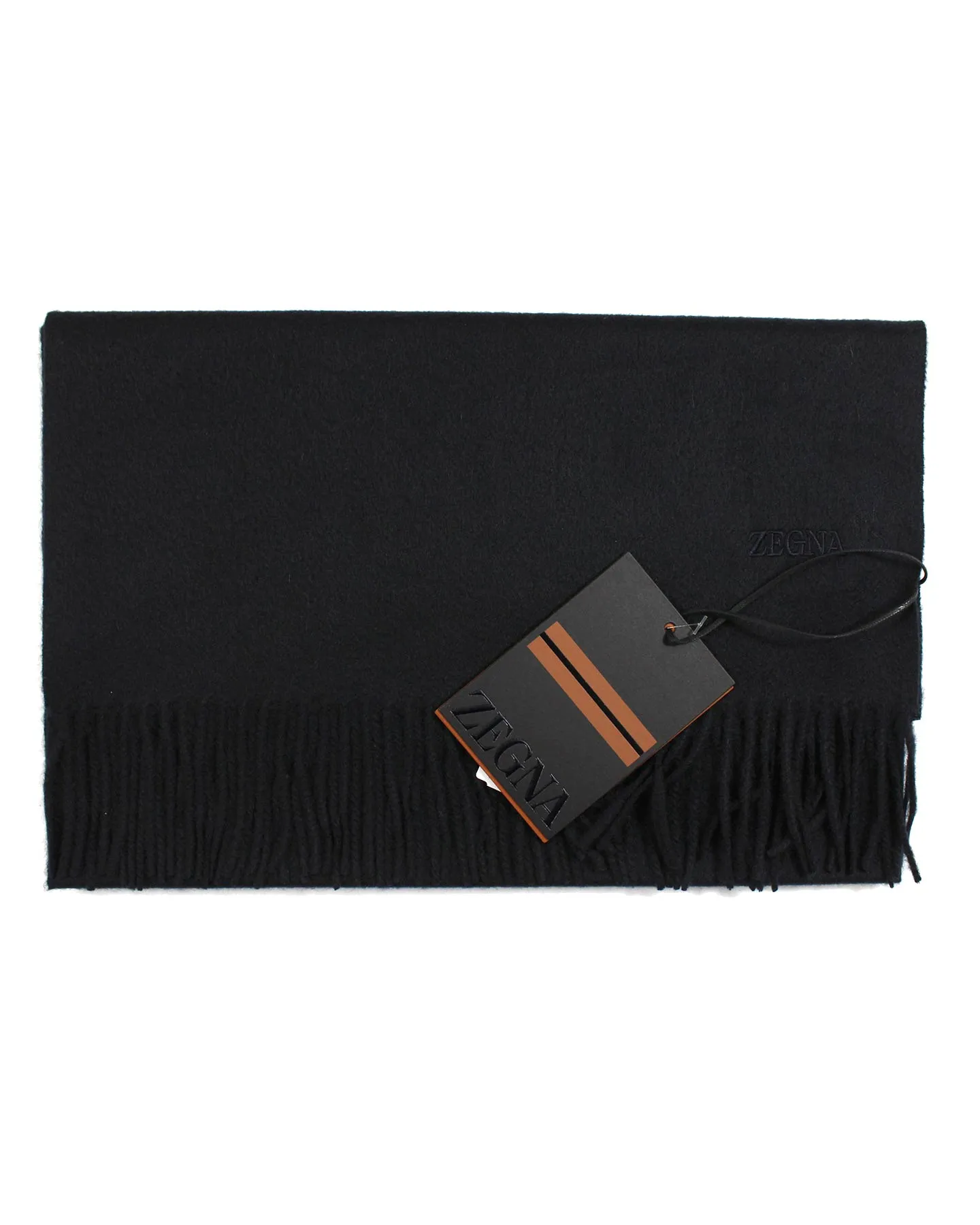 Ermenegildo Zegna Cashmere Scarf Oasi Dark Blue SALE