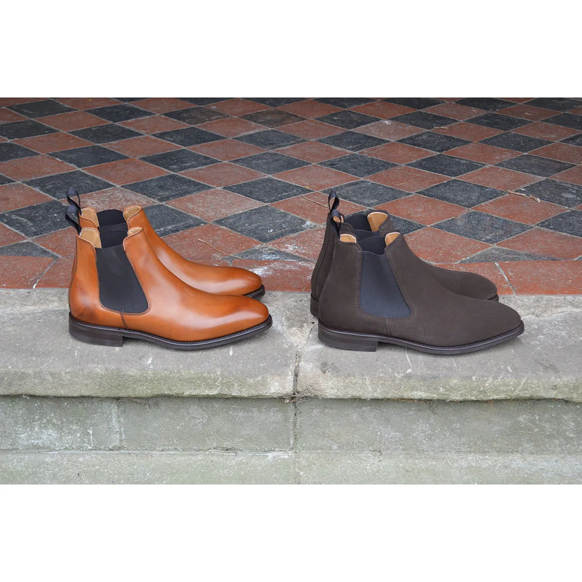 FACTORY SECOND Berwick 1707 Chelsea Boot (475)- Vegano Tan