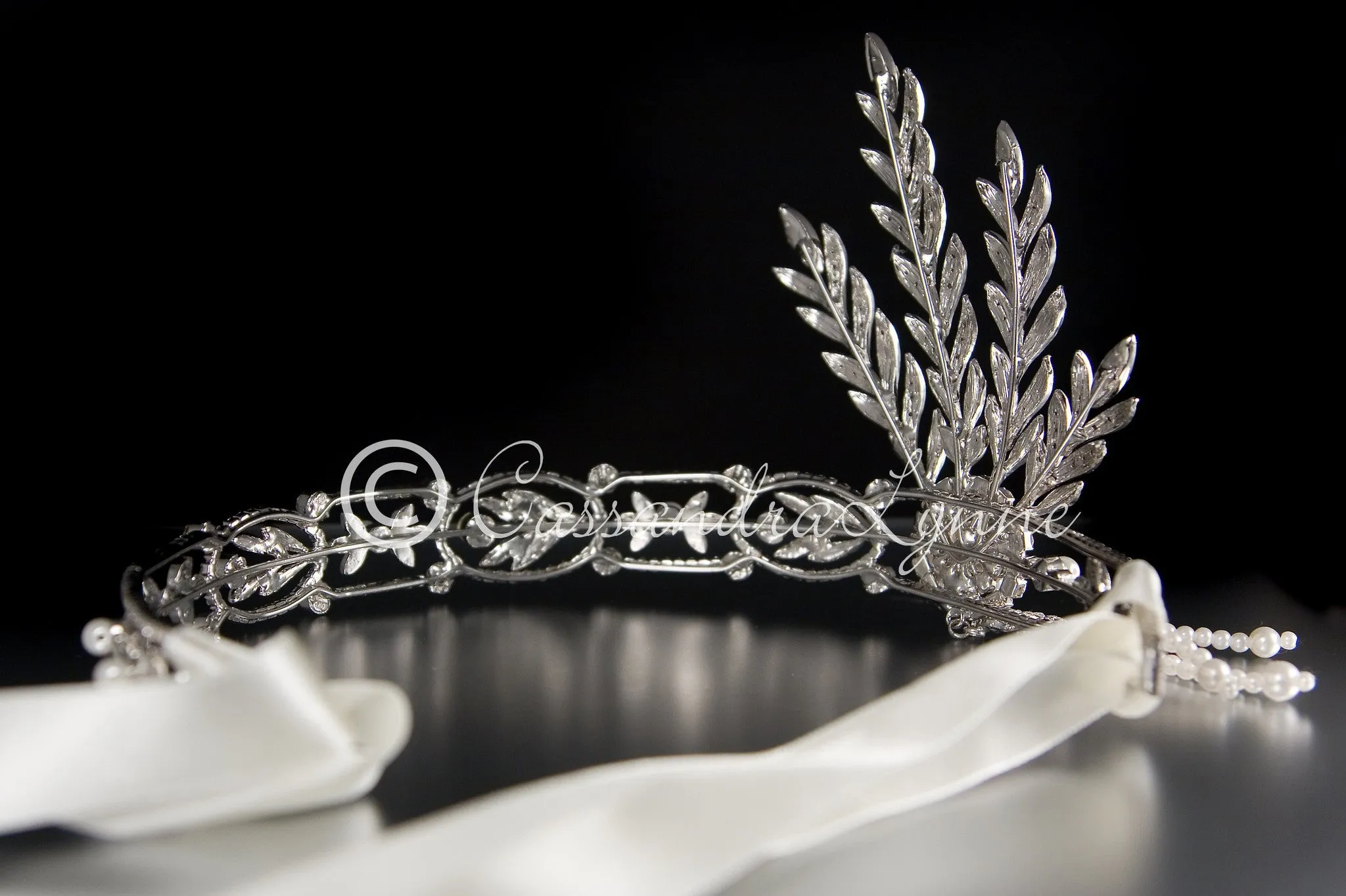 Great Gatsby Wedding Headpiece Headband with Rhinestones and Pearls