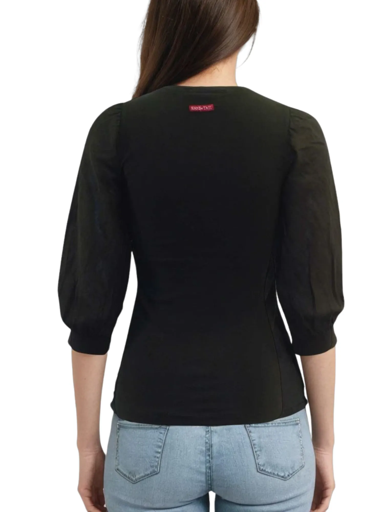 Hard Tail 3/4 Puff Sleeve Top (Style VG-199)