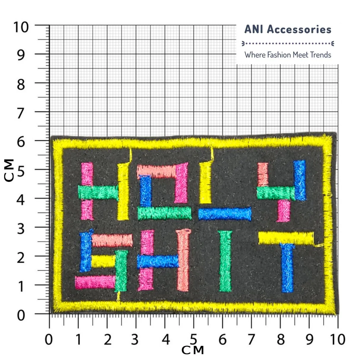 Holy Shit Embroidered Multi-Color Sew Patch