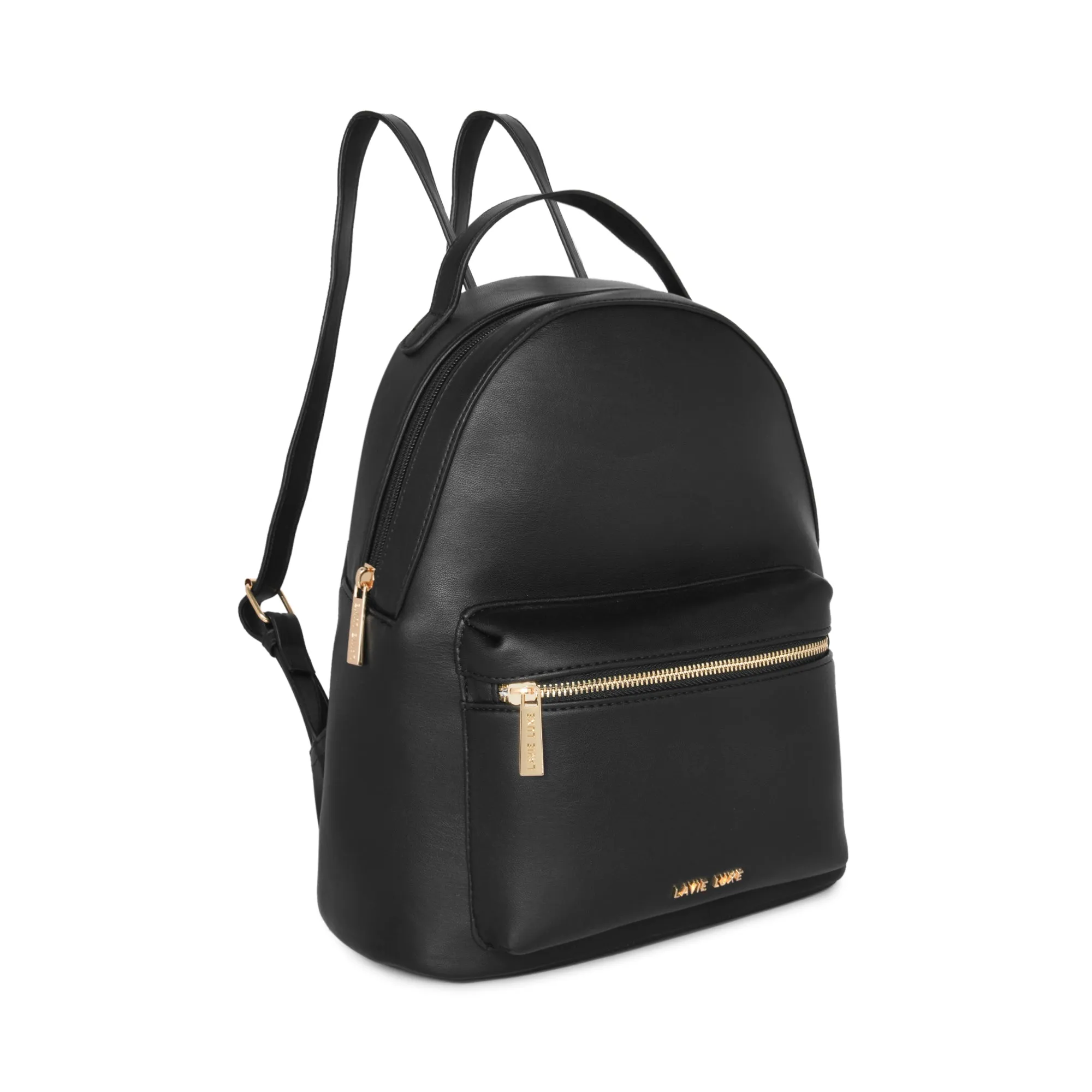 Lavie Luxe Black Medium Women's Waffle Girl's Backpack