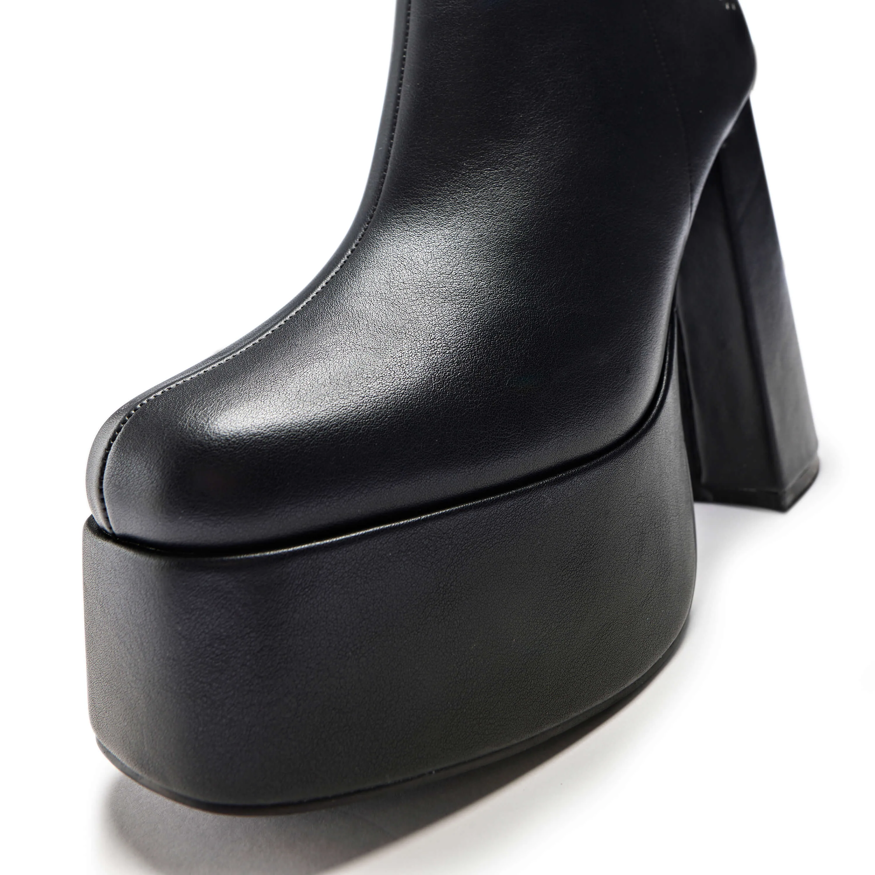 Lexus Black Platform Heeled Boots