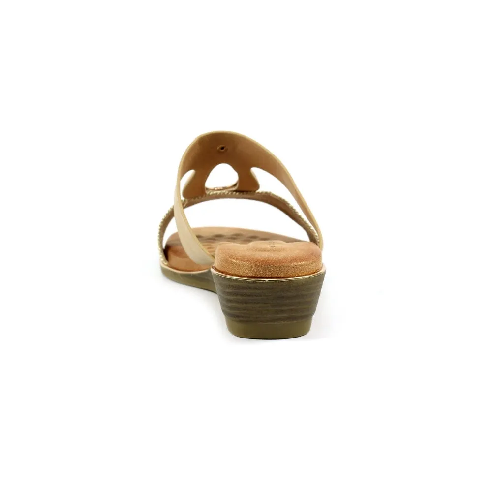 Lunar JLH434 BG - Lunar Porto Beige Wedge Sandal