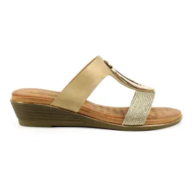 Lunar JLH434 BG - Lunar Porto Beige Wedge Sandal