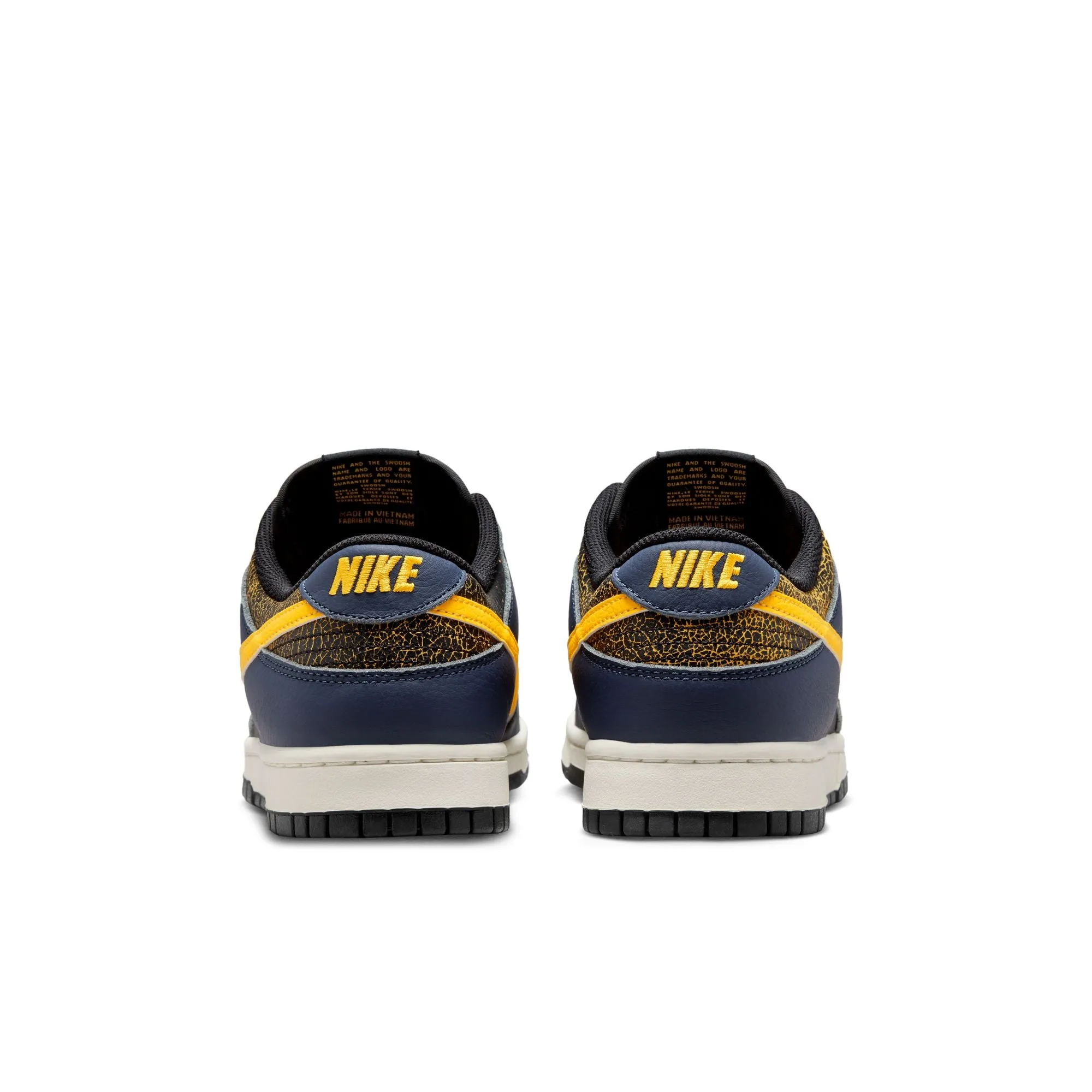 Men's Nike Dunk Low Retro- BLACK/TOUR YELLOW-MIDNIGHT NAVY-SAIL