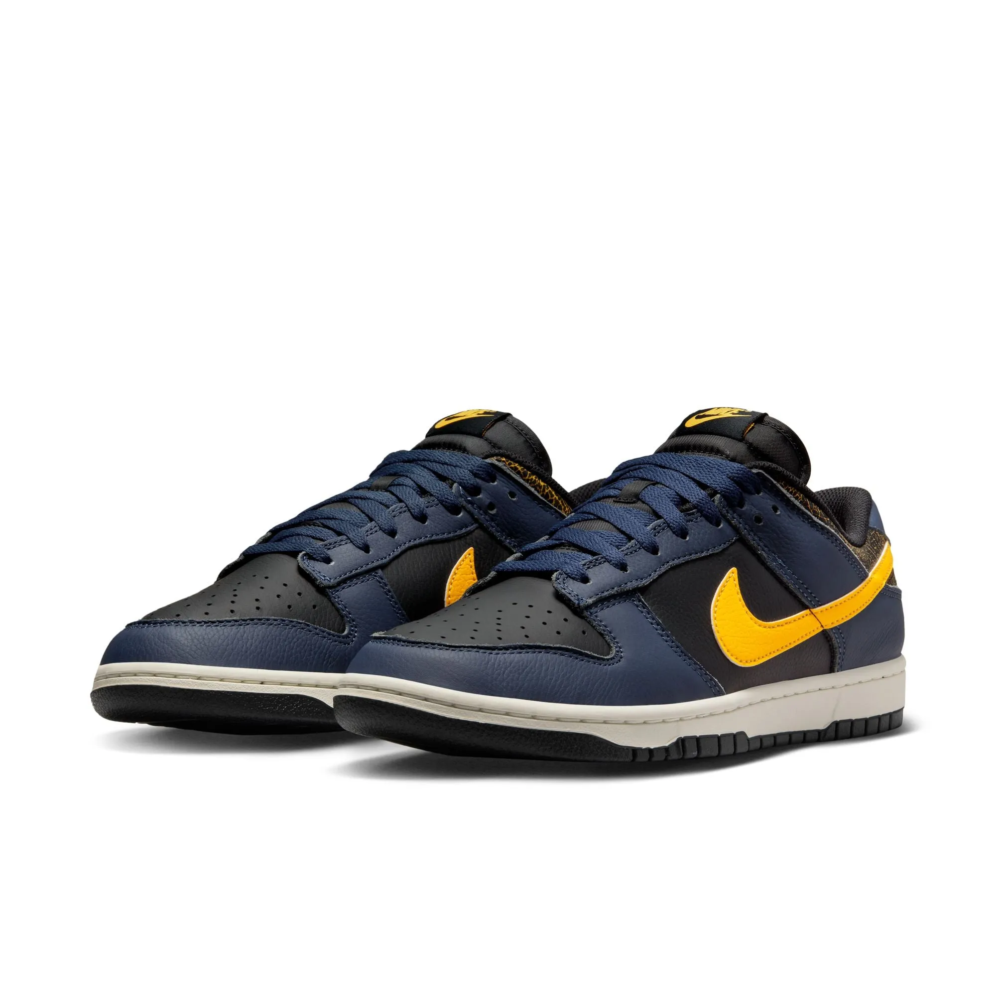 Men's Nike Dunk Low Retro- BLACK/TOUR YELLOW-MIDNIGHT NAVY-SAIL