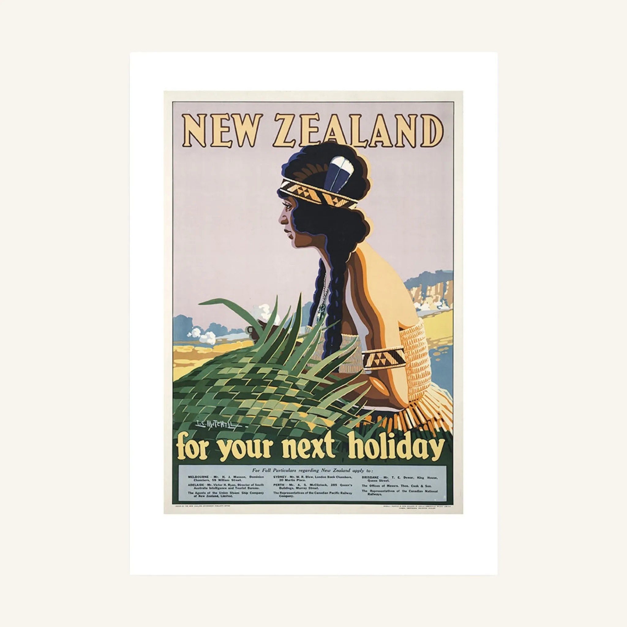 NZ Holiday Tourist A4 Print