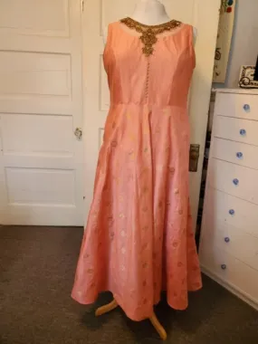 One of a Kind Salmon A-Line Gown