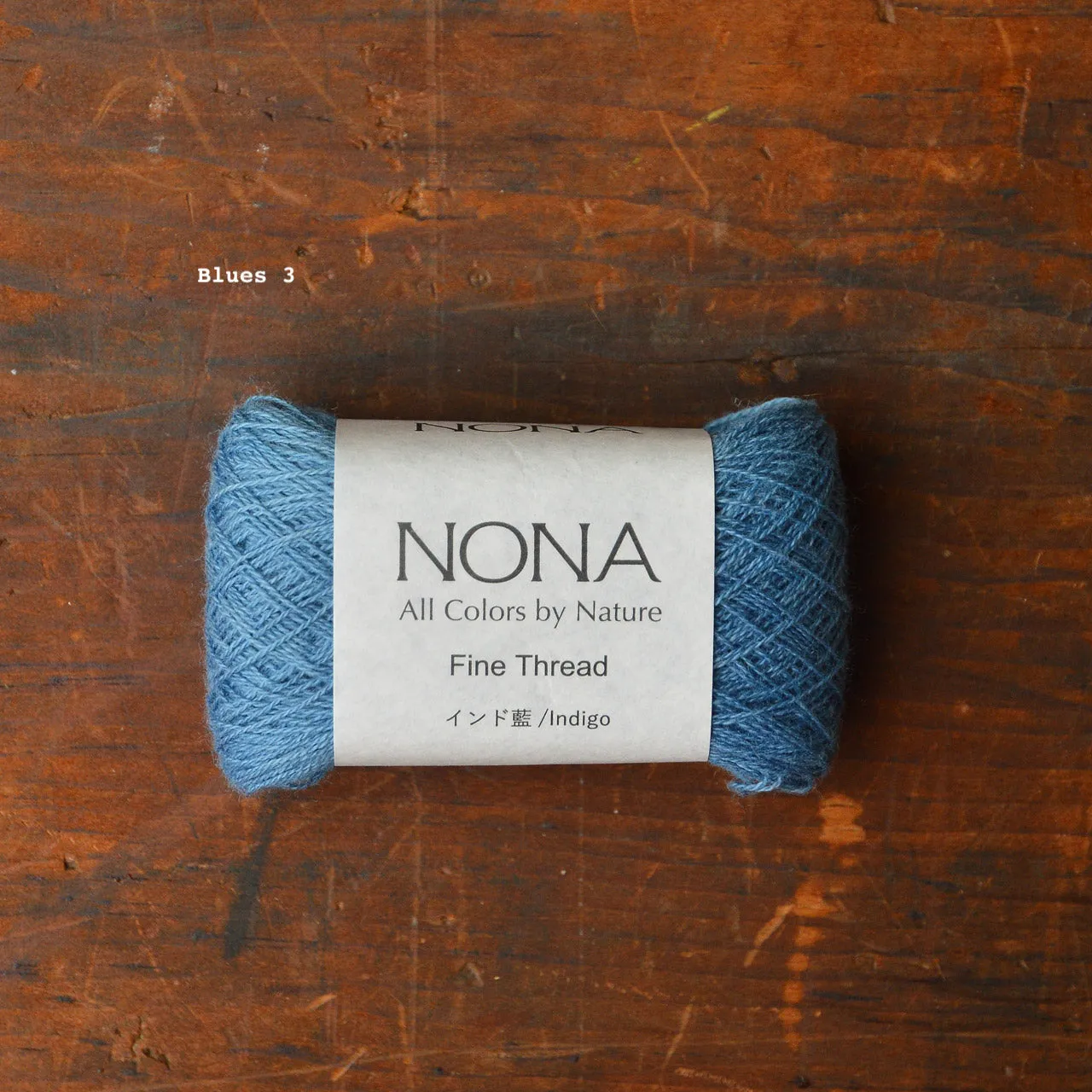 Plant Dyed Embroidery and Mending FINE Thread - 100% Cotton - Indigo (140m)