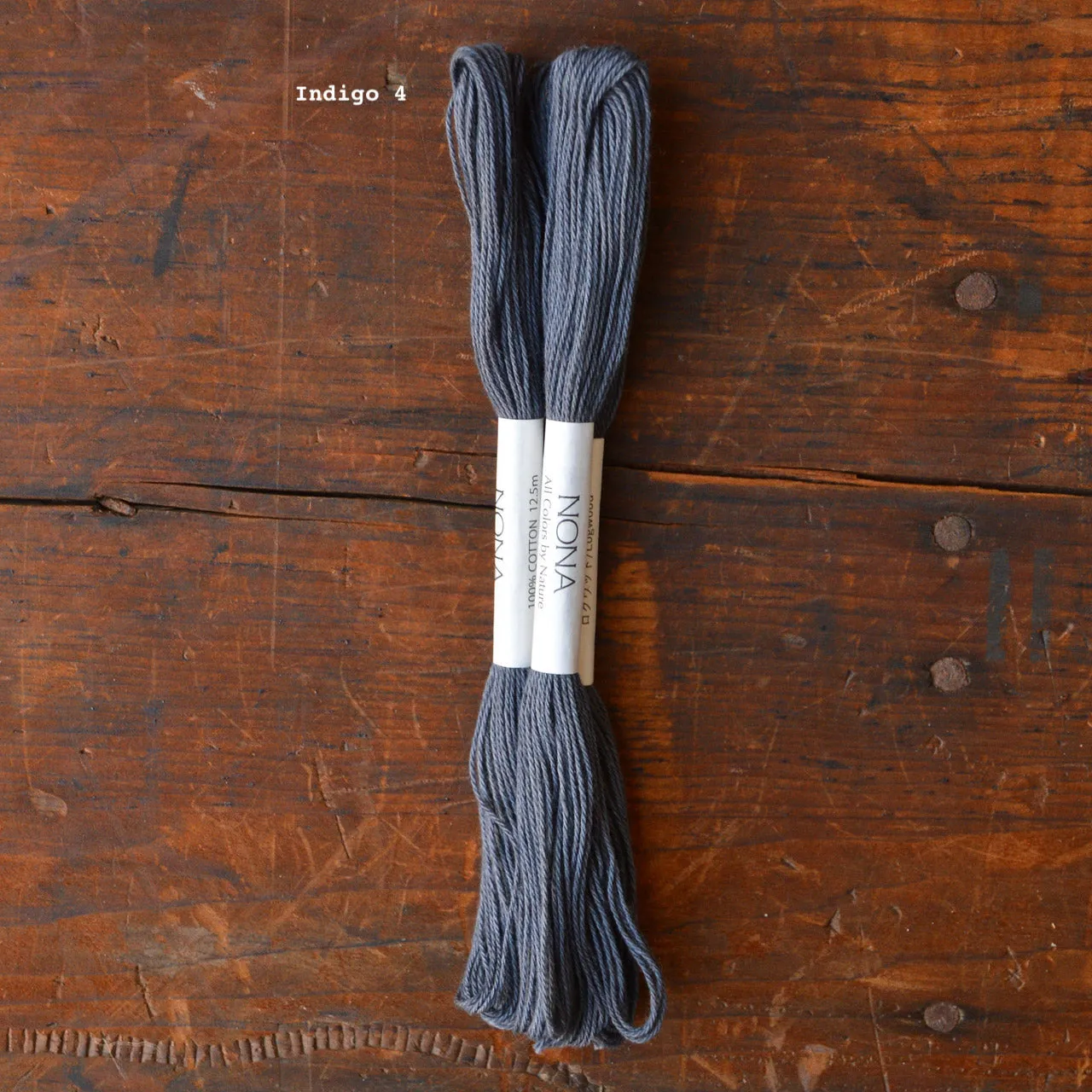 Plant Dyed Sashiko Embroidery and Mending Thread - 100% Cotton - Indigo (12.5m)