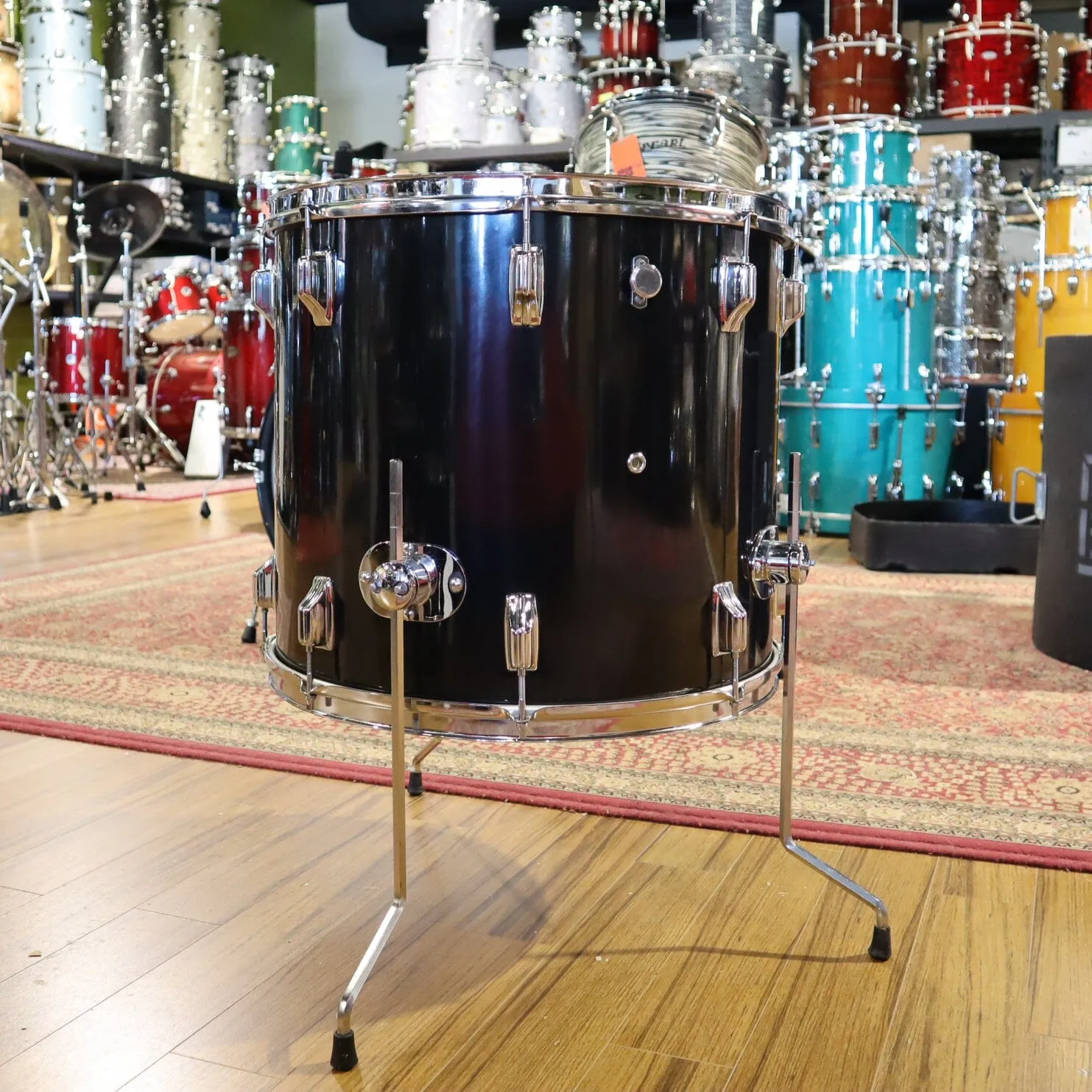 Rogers 18" Fullerton Floor Tom Black Cortex