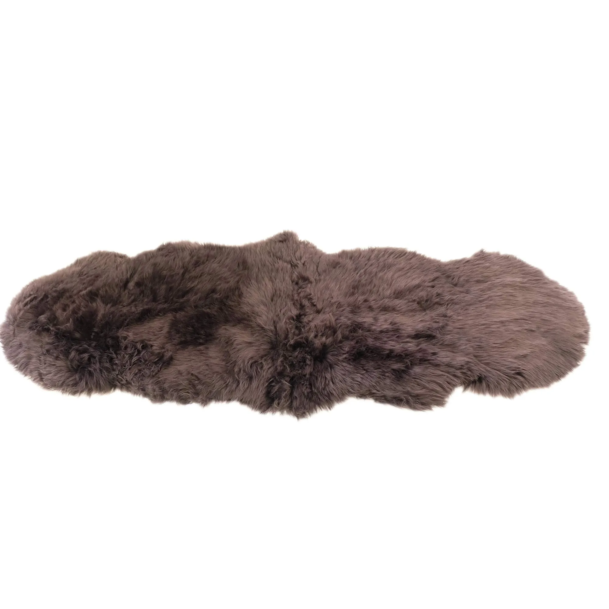 Sheepskin Rug - Chocolate - Double Length (180 x 65cm) - Long Wool Australian Merino Sheepskin