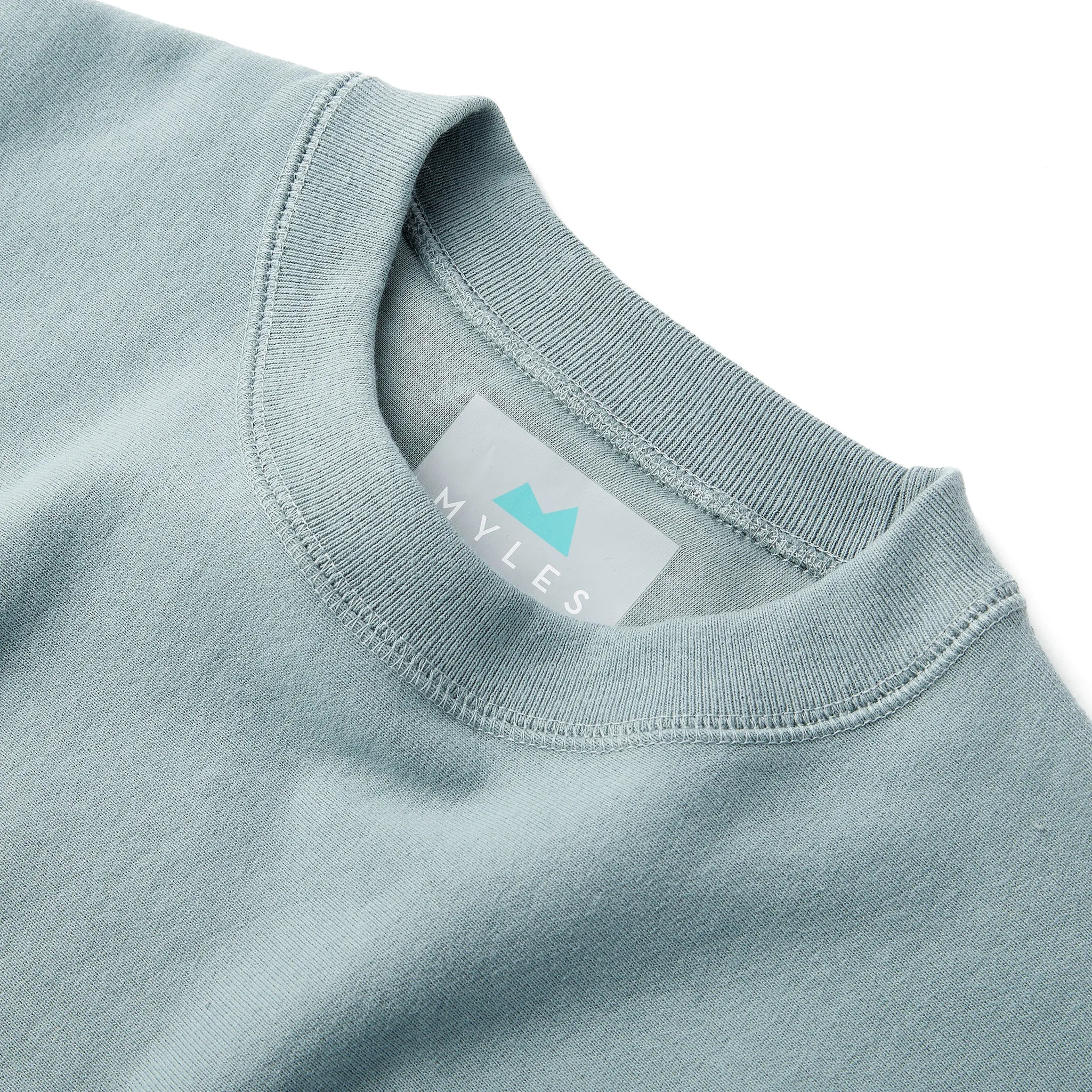 Skyline Heavyweight Fleece Crewneck in Steely Blue