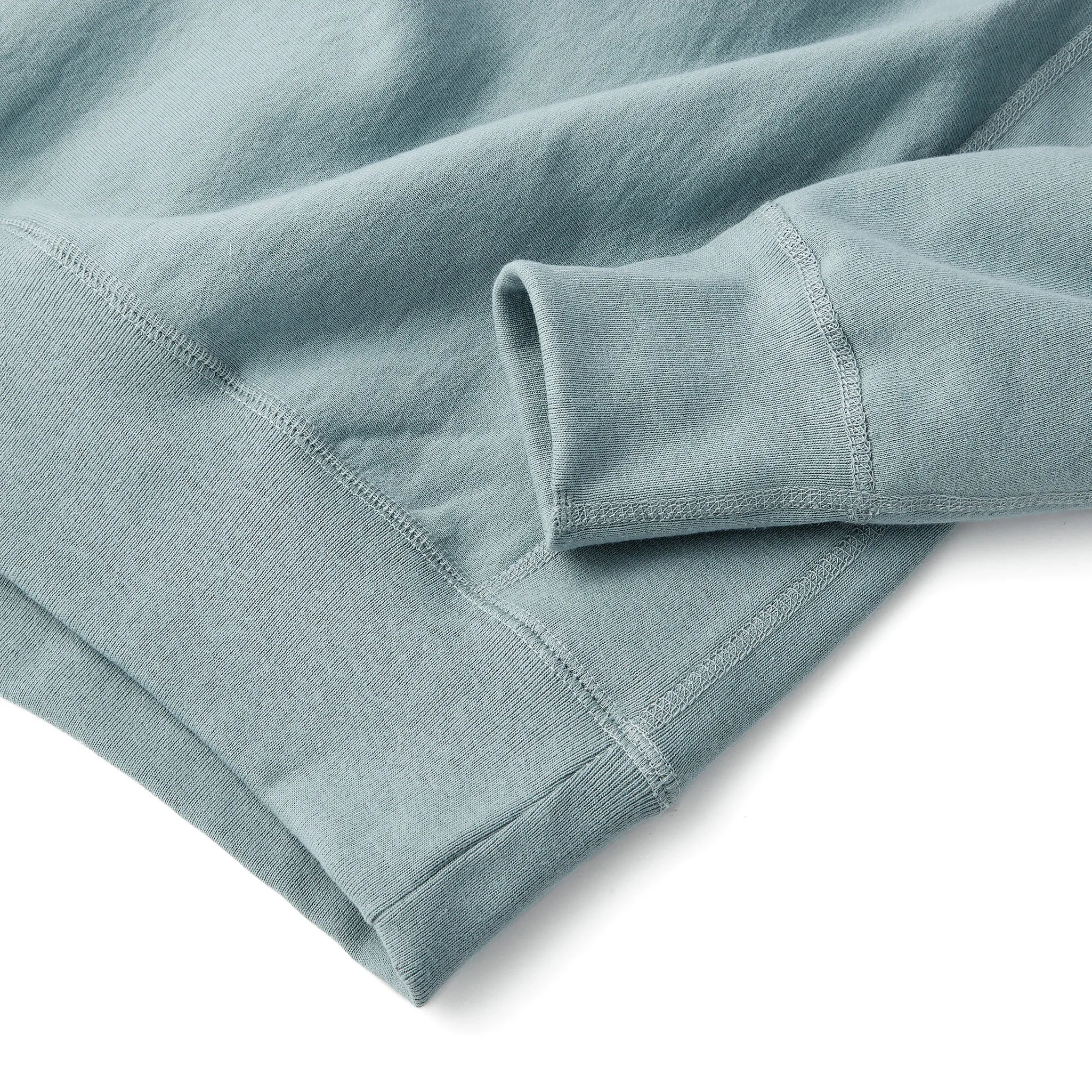 Skyline Heavyweight Fleece Crewneck in Steely Blue