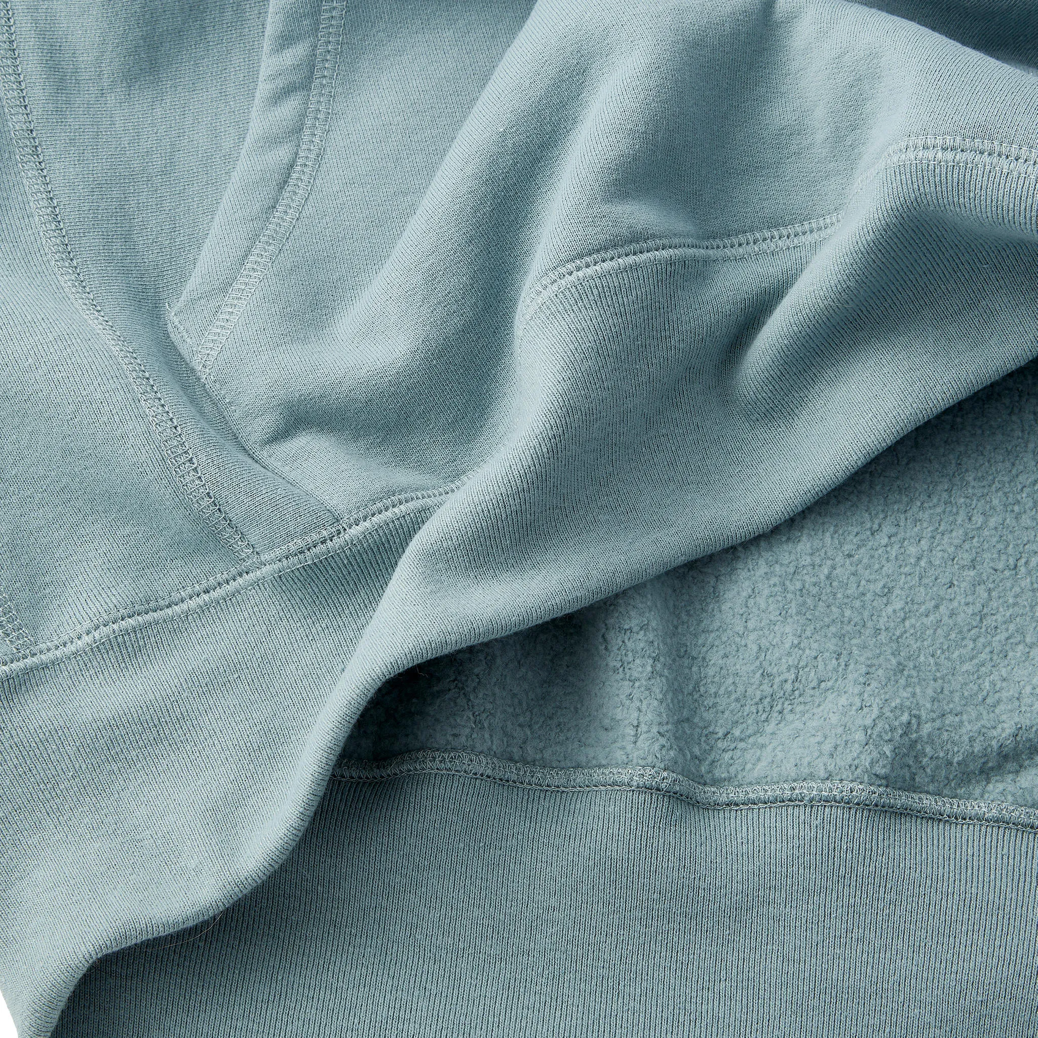 Skyline Heavyweight Fleece Hoodie in Steely Blue